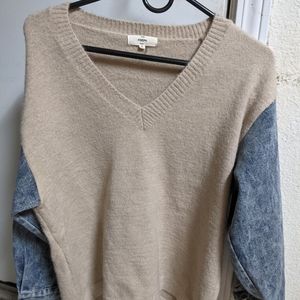 Entro Sweater with Jean Sleeves!